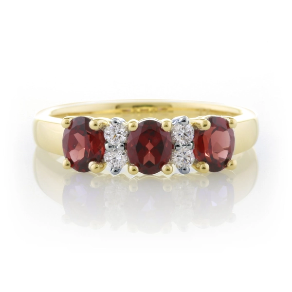 Garnet and Diamond Ring - Holdsworth Bros