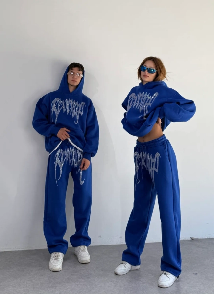  REVENGE Taşlı Oversize Eşofman Takımı L