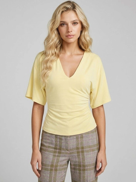 bebe V-Neck Dolman Sleeves Regular Fit Wrap T-shirt