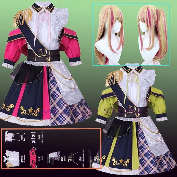 Hosh37Rubii Anime Cosplay Costume, Okr No Ko adrenCosplay, Perruque, Uniforme de Scène, Robe, ixd'Halloween, Vêtements CYO MEM Brillants - AliExpress 200000532