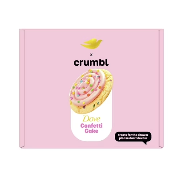 Dove Crumbl Limited Edition Confetti Cake Body Care Gift Set, 4 Count
