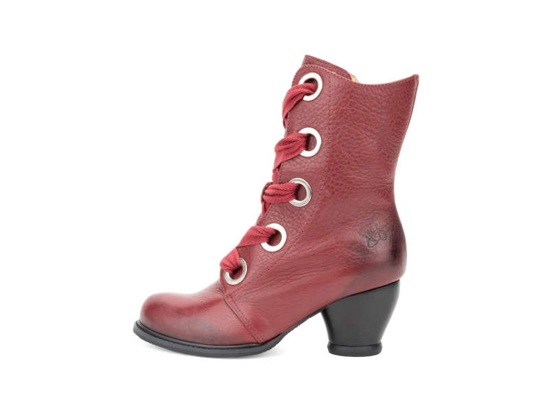 Gladstone - Red | Mid-Calf Lace-Up Boots | Fluevog Shoes