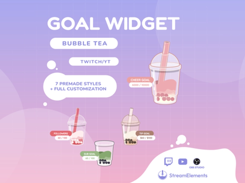 Bubble Tea Goal Widget