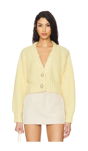 MAJORELLE Phiala Cardigan in Yellow. - size S