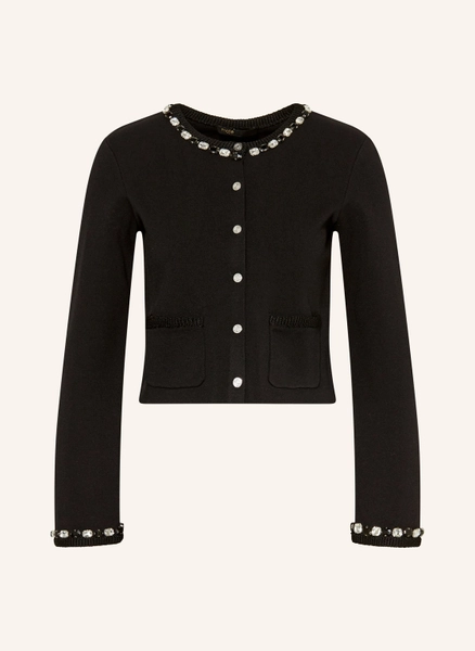 maje Strickjacke mit Schmucksteinen