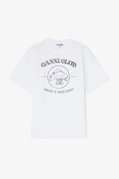 White Paris GANNI Club T-shirt