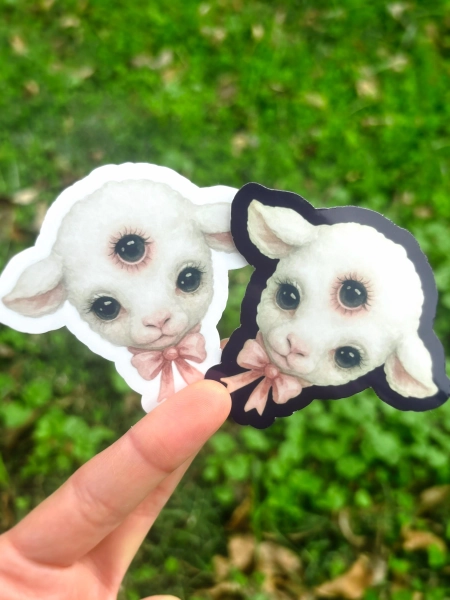 Three Eyed Sheep Sticker Pack: Creepy Cute Animal Sticker Set, Weirdcore Fantasy Creatures, Kawaii Horror Sticker Pack