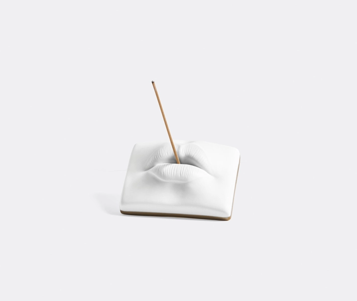 L'Objet 'smoking Lips' Incense Set, White - Candlelight And Scents White Uni UNI