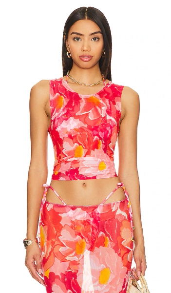 VDM Charlotte Tank in Red. - size XS