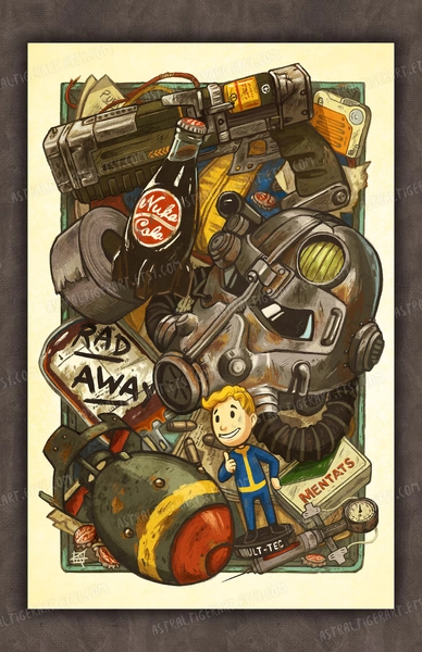Fallout Art Print ♡ ⋆｡˚