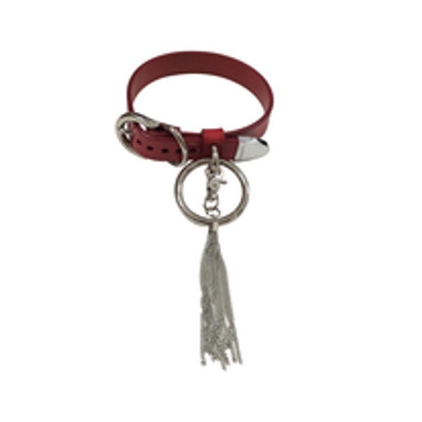 Ceilidh Choker ( Red + Silver )