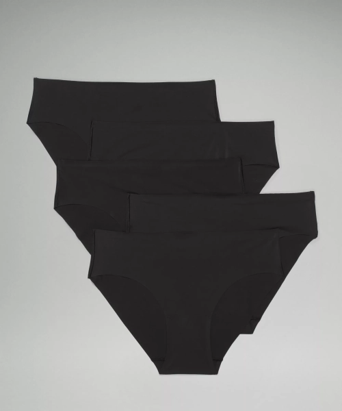 InvisiWear Mid-Rise Bikini Underwear *5 Pack - Black - M