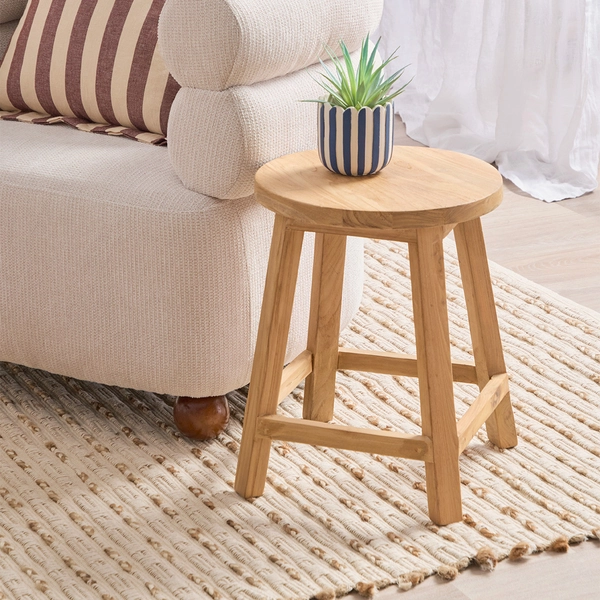 Ward Recycled Teak Round Stool