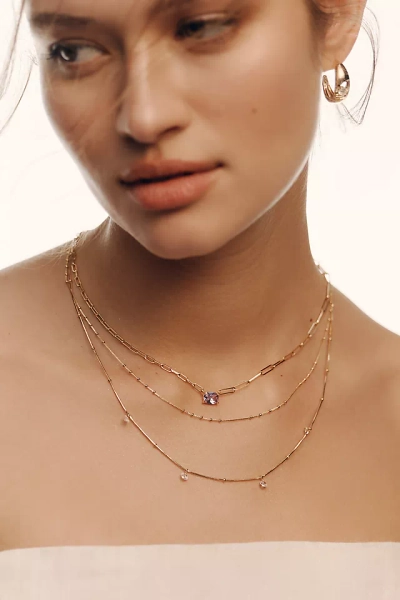 Suspended Crystal Link Necklace