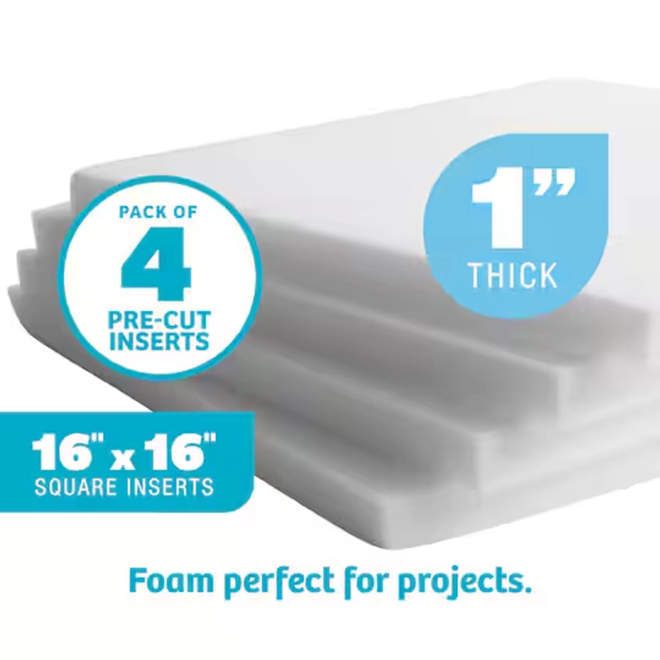 Fairfield™ 16" x 16" x 1" Project Foam Inserts, 4ct.