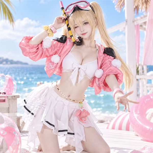Zenless Zone Zero Lucy Summer Cosplay + Wig + Shoes