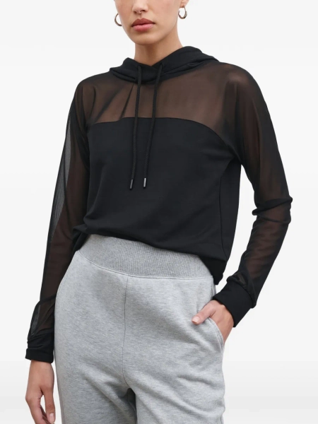 Marcella Park mesh-panel hoodie 