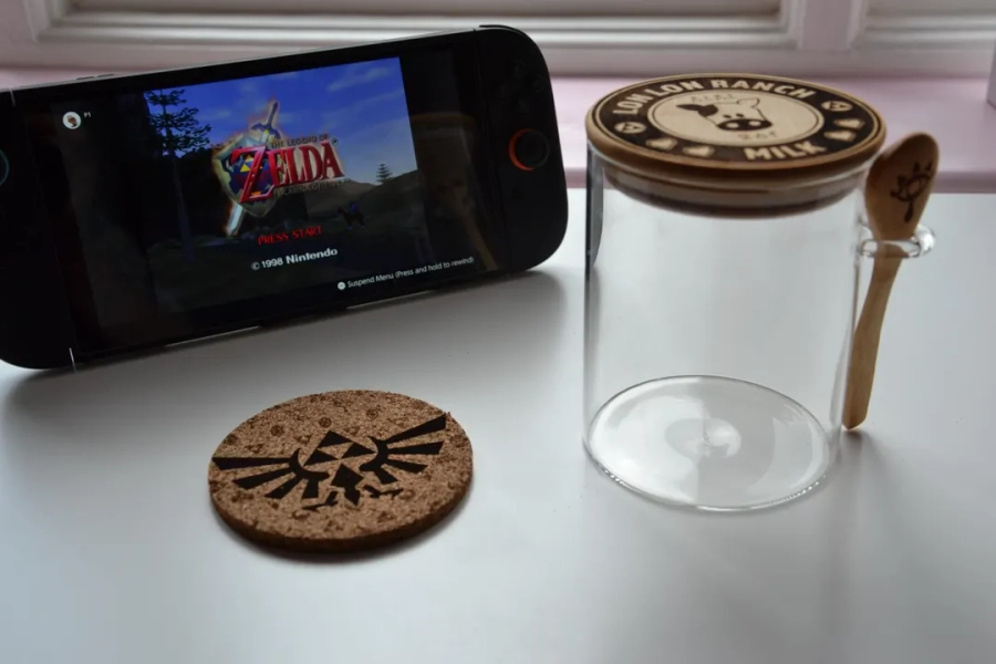 Lon Lon Ranch - Glass Coffee Storage Jar // Glass & Bamboo W/ Spoon - the Legend of Zelda Ocarina of Time Gift Nintendo OOT - 500ml 800ml - Etsy