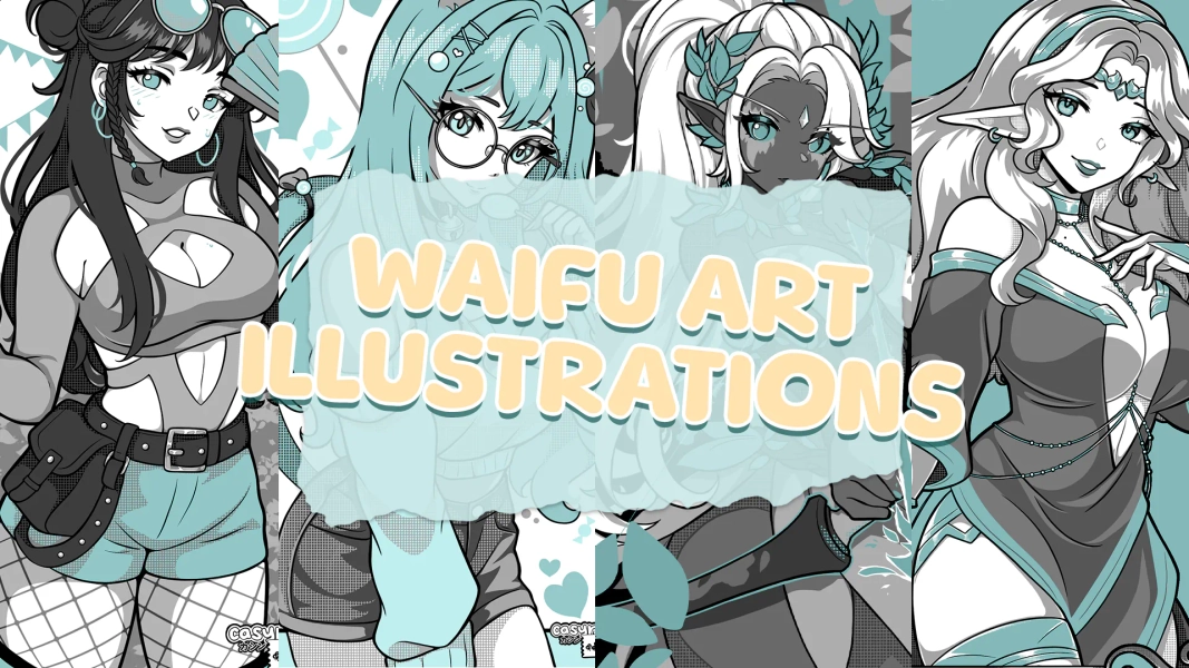 Waifu Art Illustration by casynovartdesign