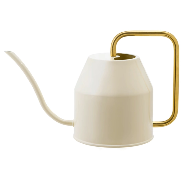 VATTENKRASSE Watering can - ivory/gold-colour 0.9 l