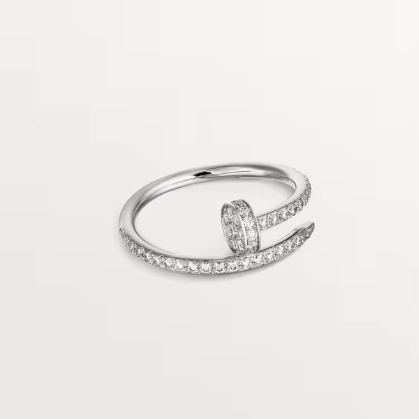 Juste un Clou ring, small model, half-paved