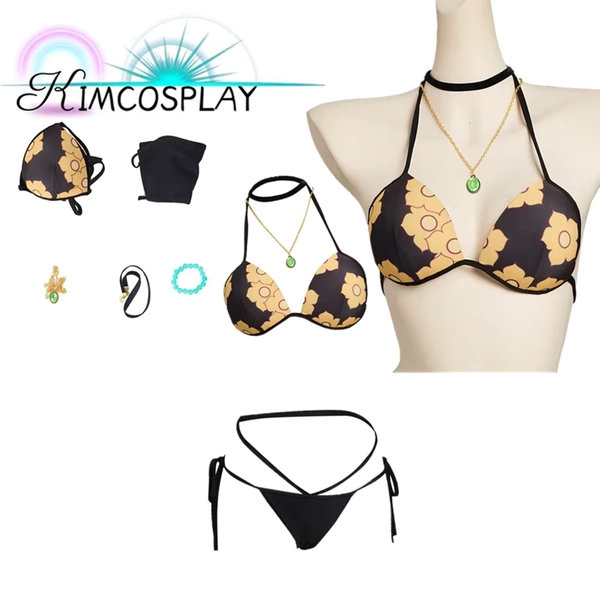 Marin Kitagawa Cosplay Bikini Top Shorts Costume Fantasia Swimwear Necklace Women Dress-Up Outfits Halloween Carnival Party Suit - AliExpress