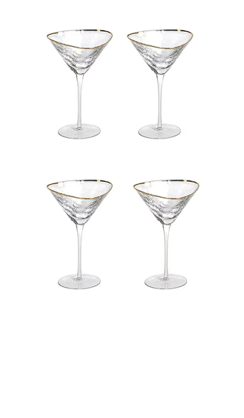 Aperitivo Triangular Martini Glasses Set Of 4