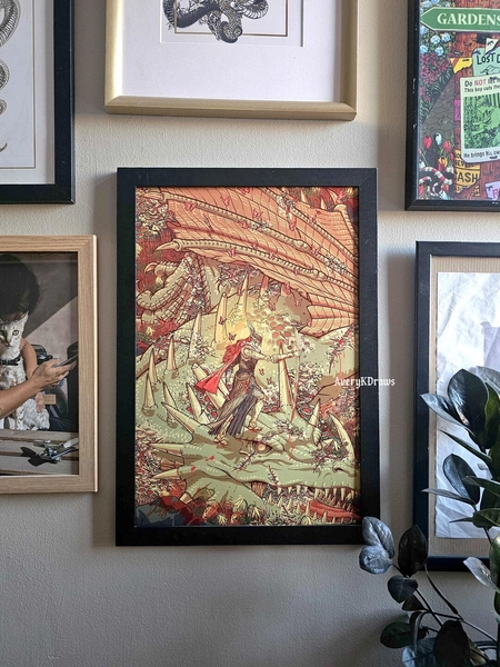 Field of Decay - Malenia Goddess of Rot Framed or Unframed Poster - 12x18", 16x24", 24x36" - Elden Ring, Valkyrie, Scarlet, Wall Art - Etsy