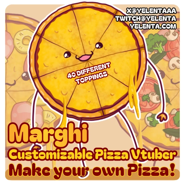 PIZZA Customizable Vtuber Model [by Yelenta] by yelenta (@yelenta)