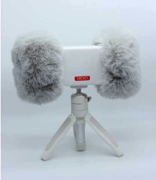 SR3D® Fluffies (deadcats/wind jammers) - SR3D XLR Pro/Pro MKII/BASIC/LITE/KubiQ -- GREY