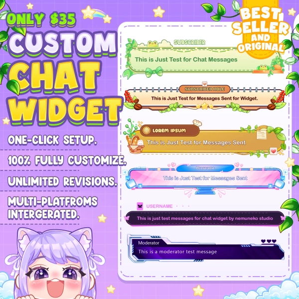 Custom Chat Widget Bubble by NemunekoStudio (@NemunekoStudio)