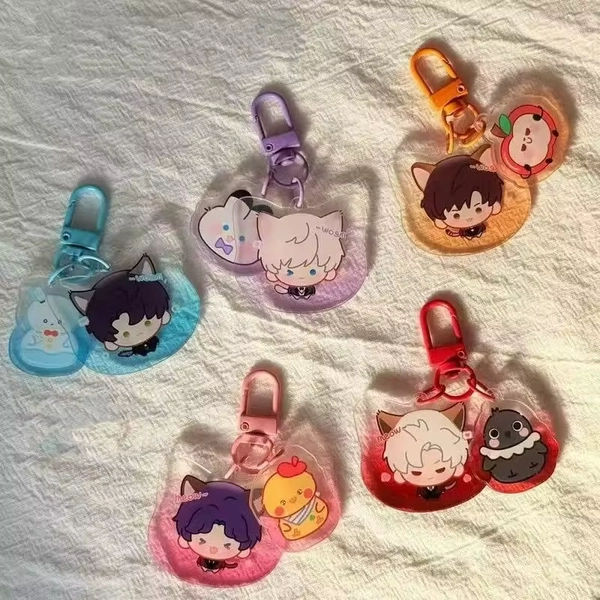 Juego amor y espacio profundo Xavier Zayne Rafayel Sylus Caleb llavero de Cosplay llavero acrílico Kawaii llavero bolsa accesorios de adorno 