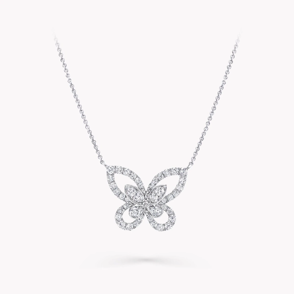 Graff Butterfly Silhouette Diamond Pendant