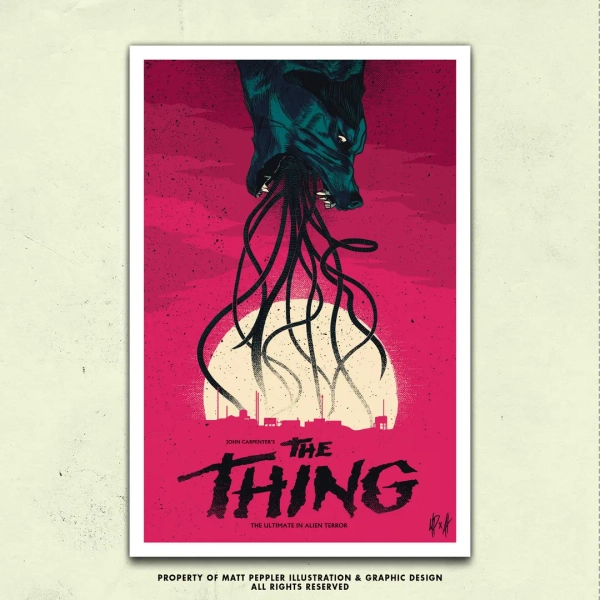 John Carpenter's the Thing Poster – Retro Horror Wall Art – Alternative Movie Poster - Etsy