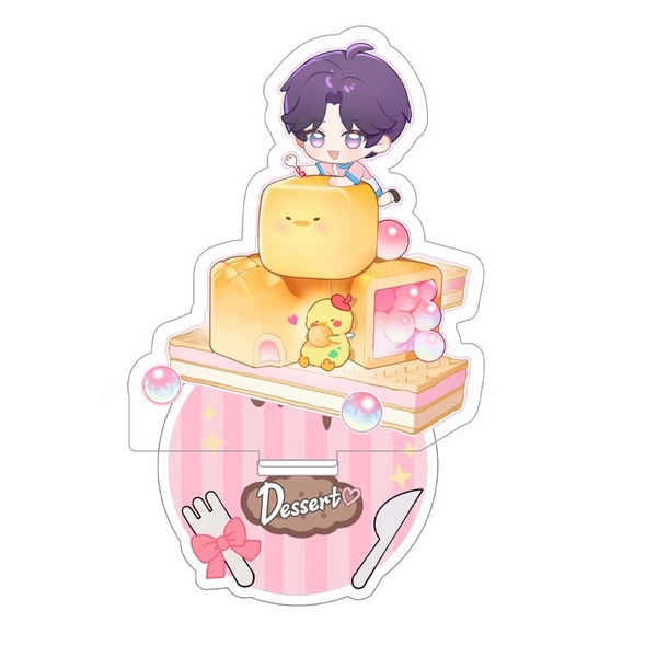 Dessert Love and Deepspace Acrylic Standee Chibi Sylus Merch Rafayel Xavier Zayne - Rafayel