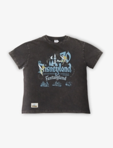 Disney x Skinnydip Unisex Tinker Bell Graphic Acid Wash Cotton-Jersey T-Shirt