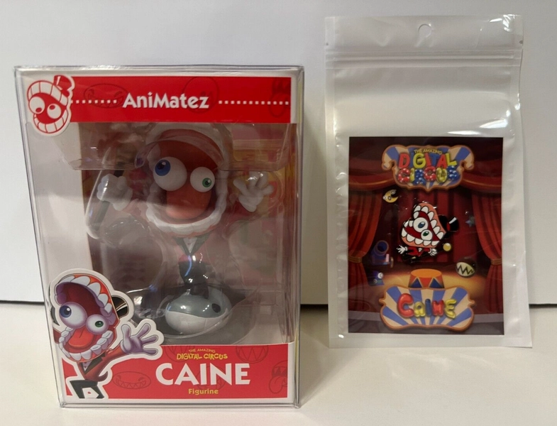 The Amazing Digital Circus Caine Animatez Figure w OFFICIAL Caine pin - NEW!
