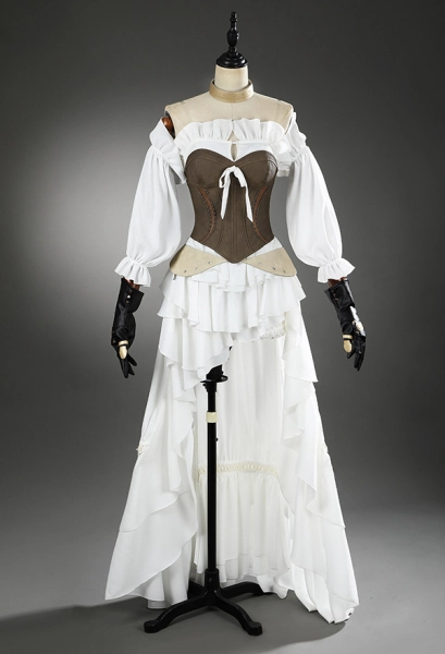 FF Cosplay Costume Dress and Top with Bottom and Hat