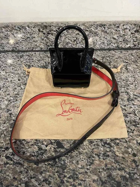 Christian Louboutin Paloma Tote Patent Nano Black SPB-JB 354194