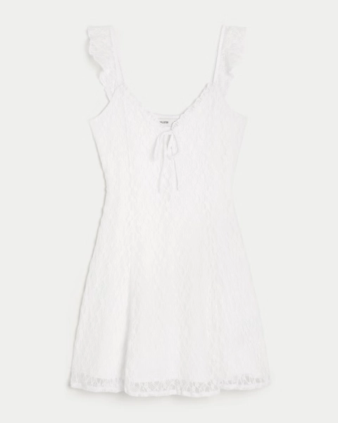 All-Over Lace Mini Dress