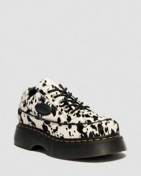 DR MARTENS Chaussures Buzz à 5 œillets en cuir Hair On dalmatien
