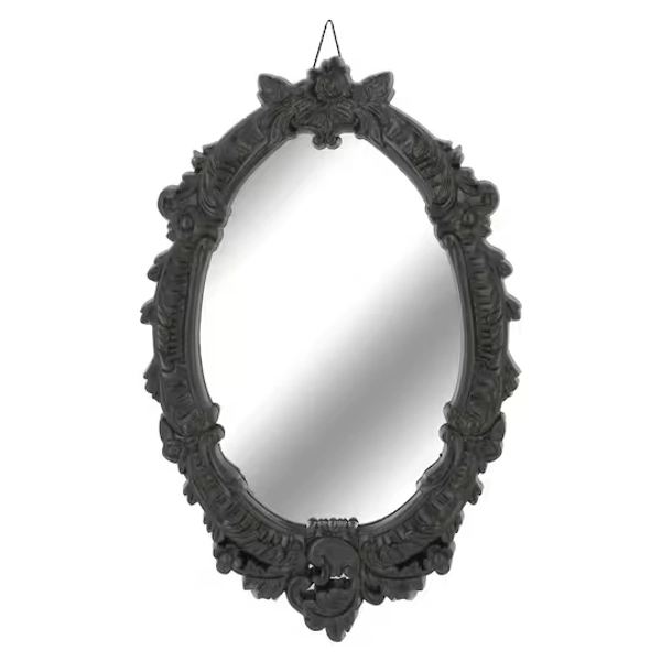 Oval Wall Mirror in Ornate Rose & Leaf Frame by Ashland®