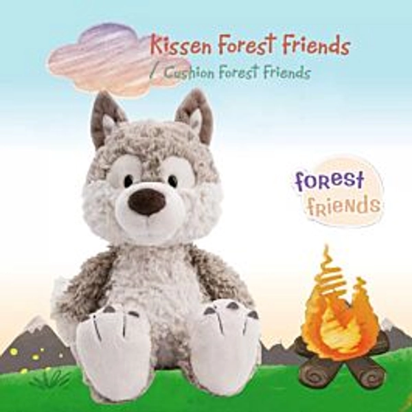 NICI Forest Friends 35cm Wolf Plush With Glasses