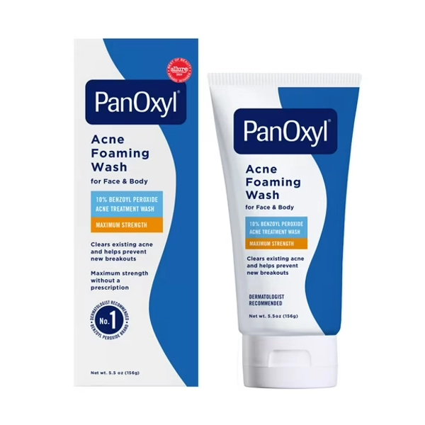 PanOxyl 10% Benzoyl Peroxide Acne Foaming Wash, 5.5 Oz