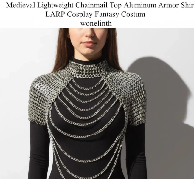Medieval Lightweight Chainmail Top Aluminum Armor Shirt LARP Cosplay Fantasy Costum - Etsy.de