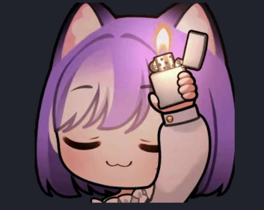 Emote animé Lighter/Vibe réalisée par @Yumizu sur vgen