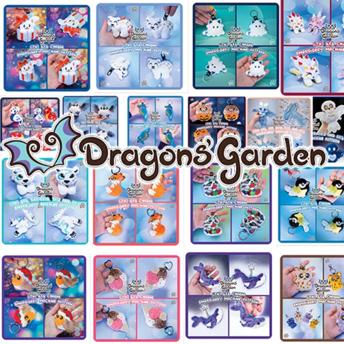 3 à 4 motifs de broderie chez Dragons'Garden