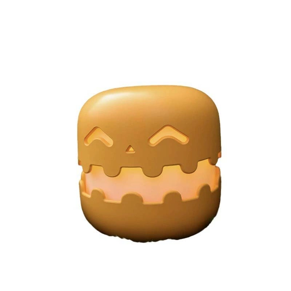 Jack-o'-lantern LED Night Lights Rechargeable Pumpkin Lamp Halloween Decor - B