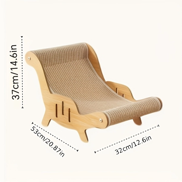 TEMU Durable Sisal Rope Cat Scratching Chair - Sturdy Anti-scratch Lounge Sofa, High-quality Large Cat Scratcher Toy