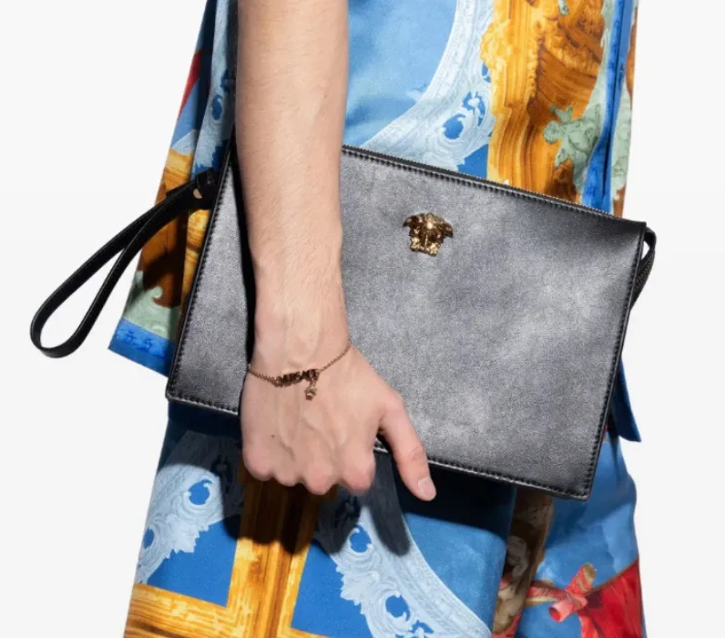 Versace La Medusa zipped clutch bag